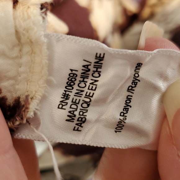 Young Fabulous & Broke Plum and Cream Faux Wrap Dress Size M NWT - Picture 13 of 14